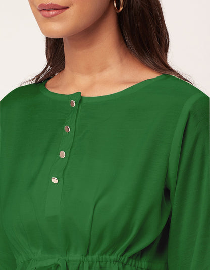 Tie-Up Quarter Sleeves Top