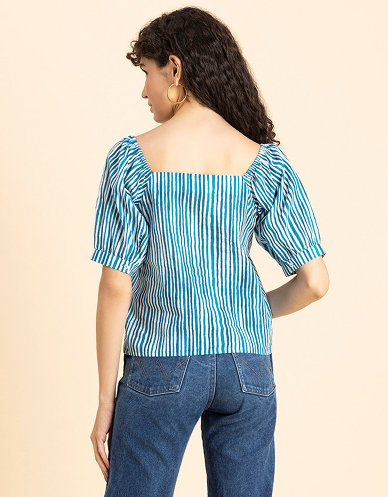 Square Neck Puffed Sleeves