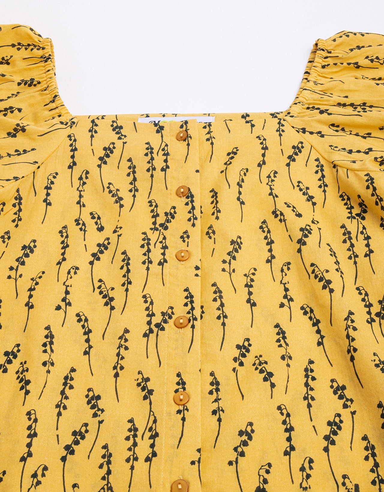 Square Neck Puffed Sleeves