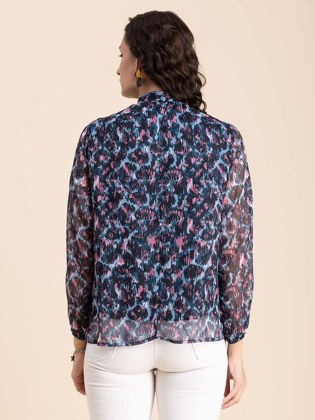 Turtle Neck Formal Chiffon