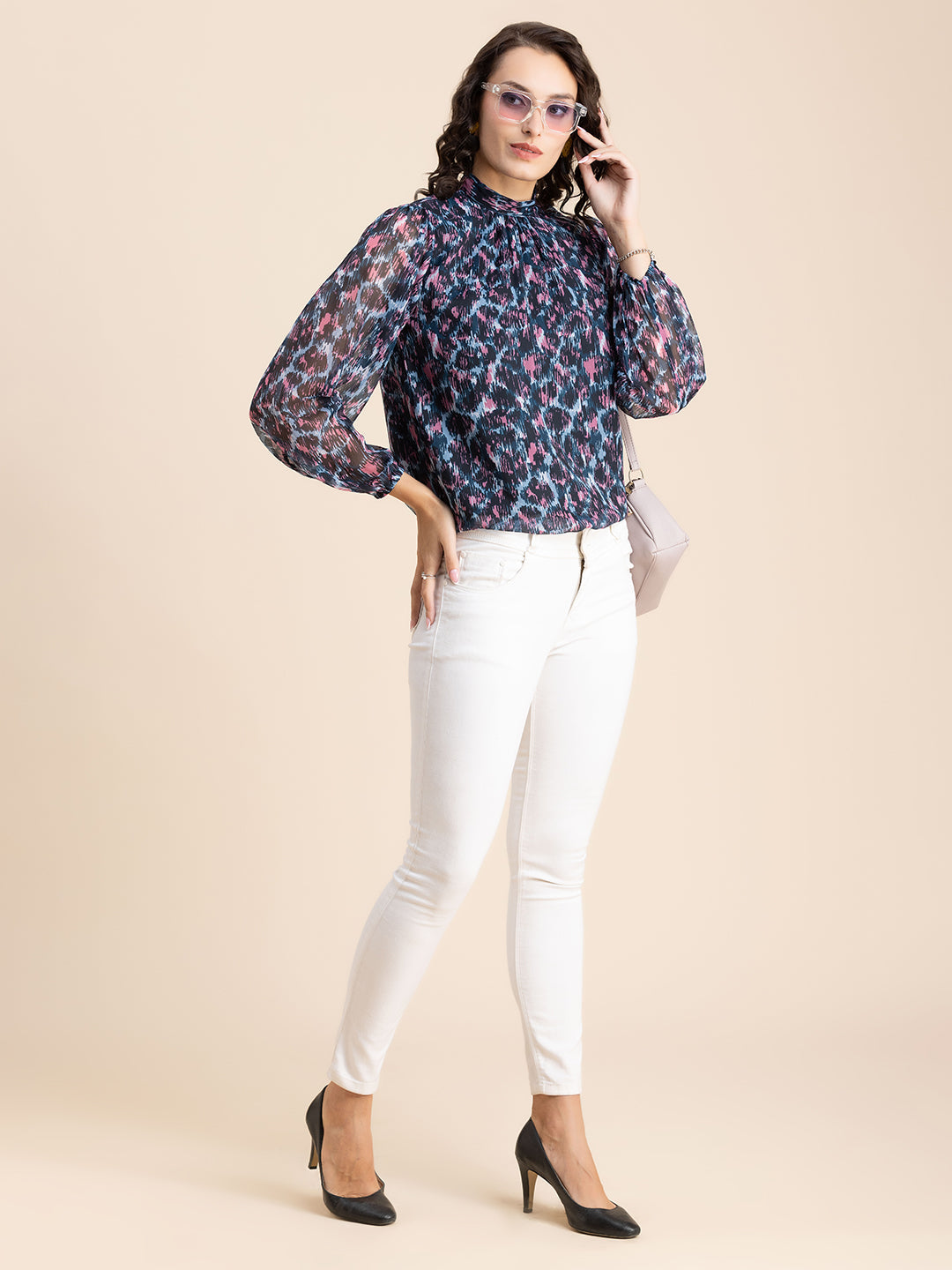 Turtle Neck Formal Chiffon