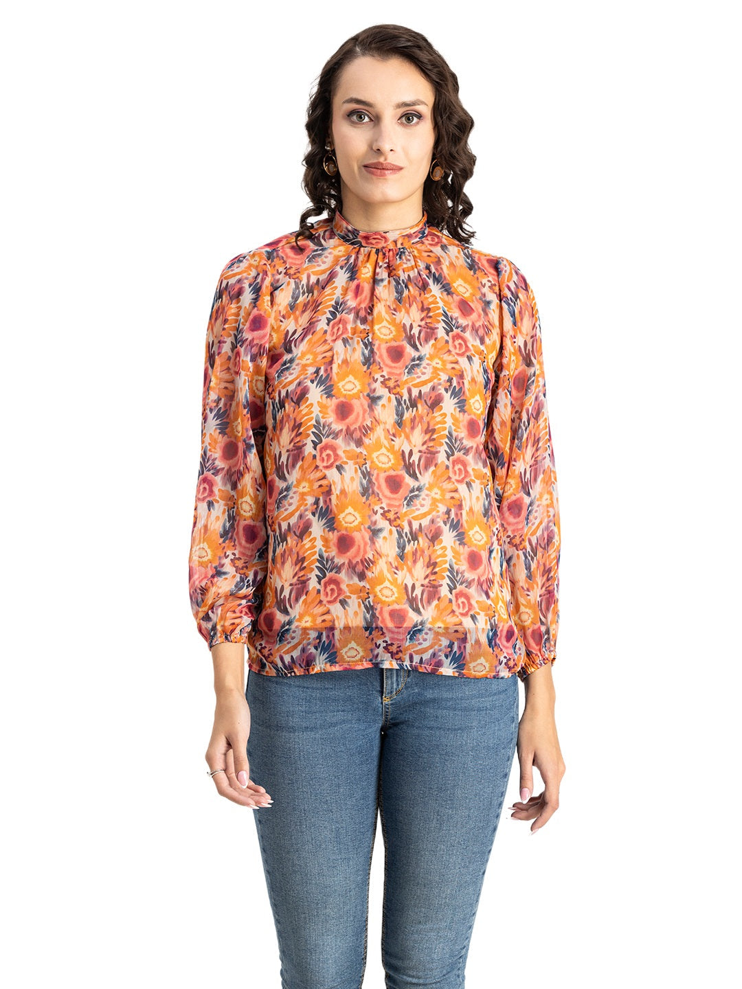 Turtle Neck Formal Chiffon