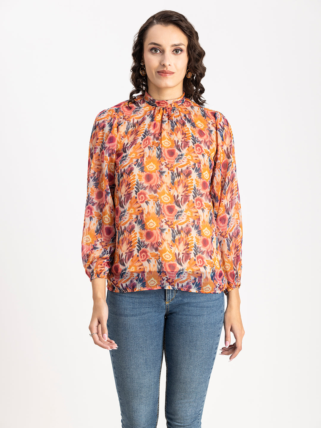 Turtle Neck Formal Chiffon