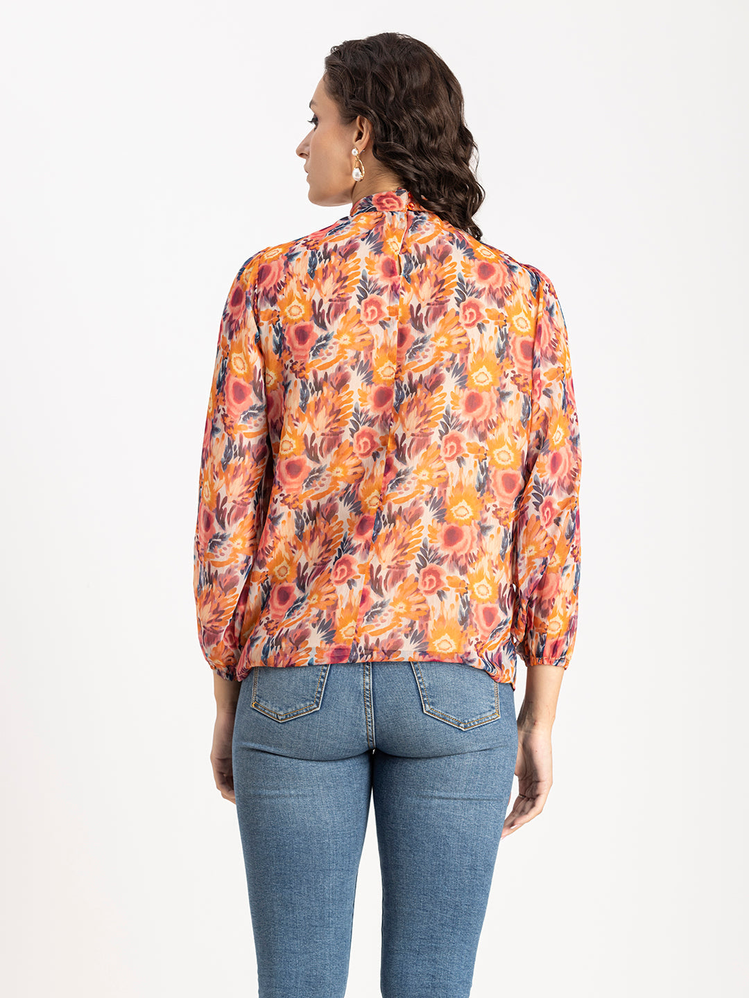 Turtle Neck Formal Chiffon