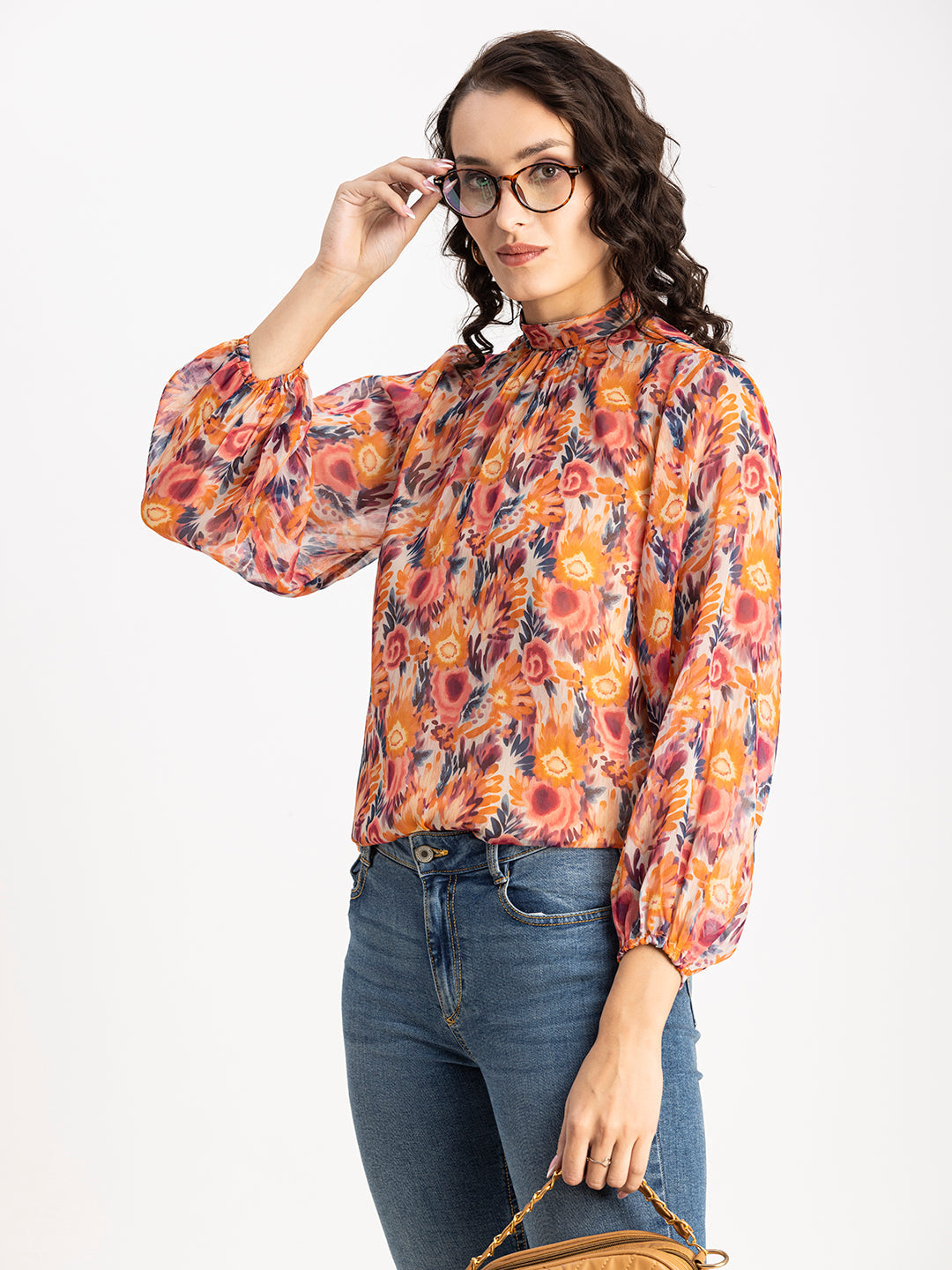 Turtle Neck Formal Chiffon