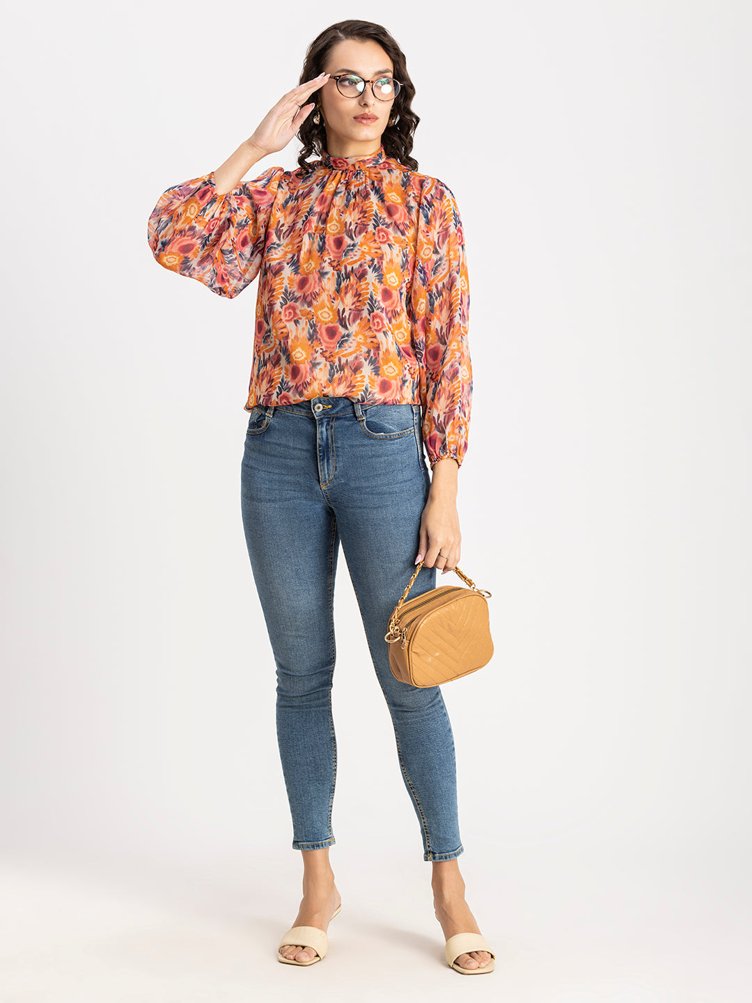 Turtle Neck Formal Chiffon