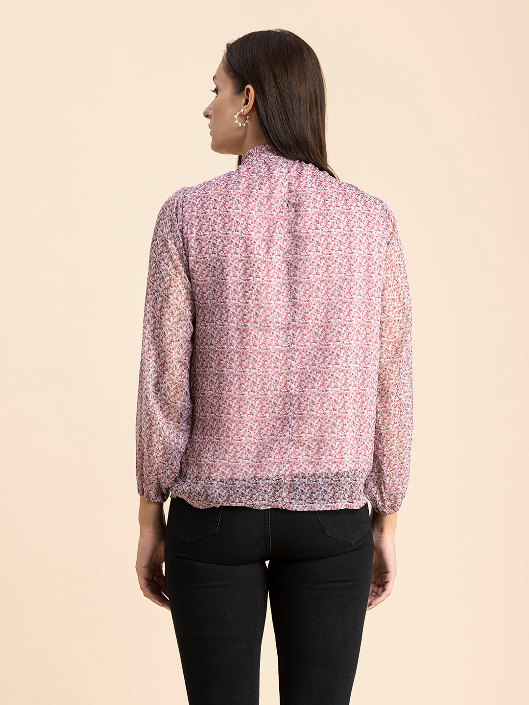 Turtle Neck Formal Chiffon