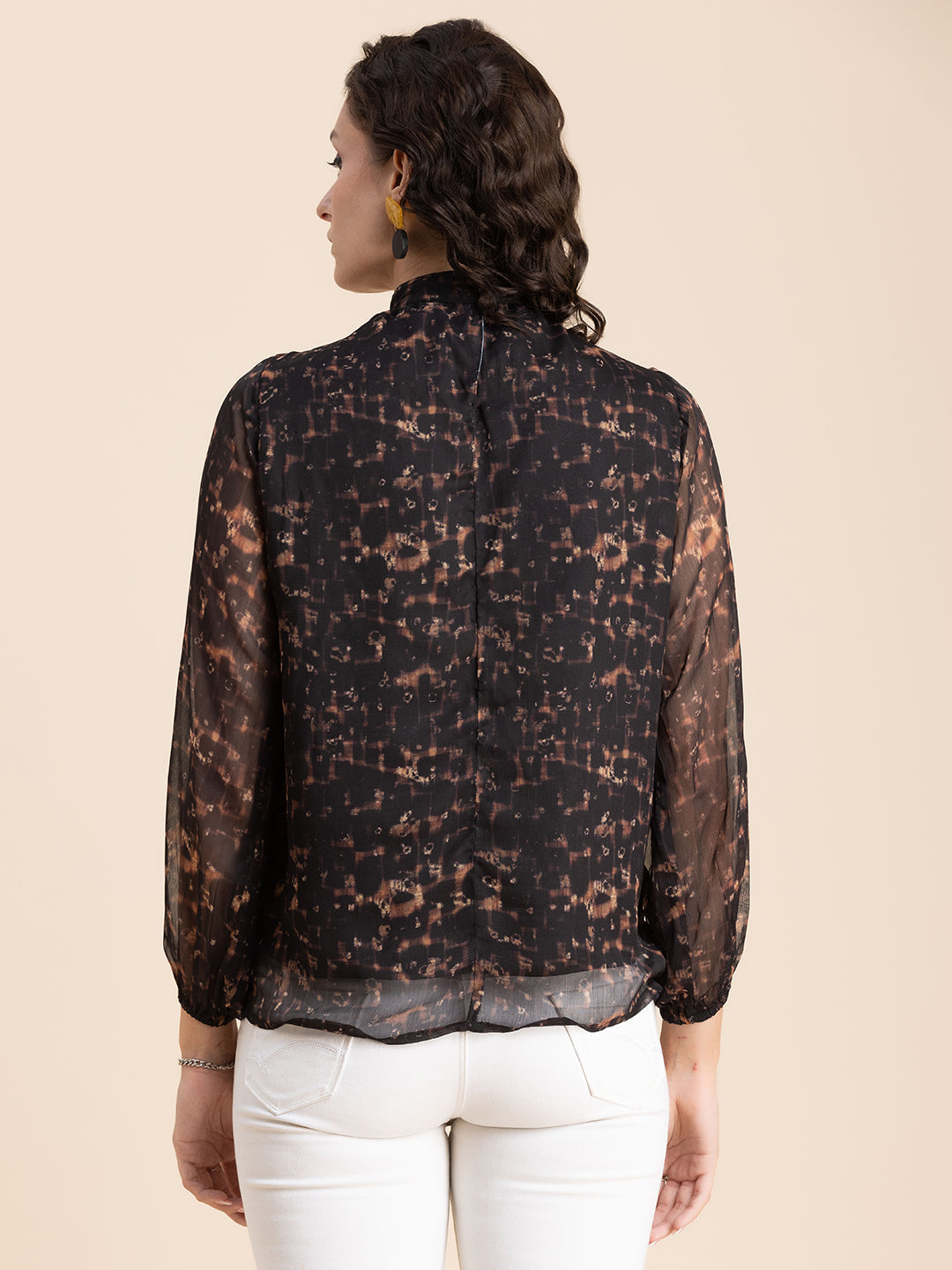 Turtle Neck Formal Chiffon