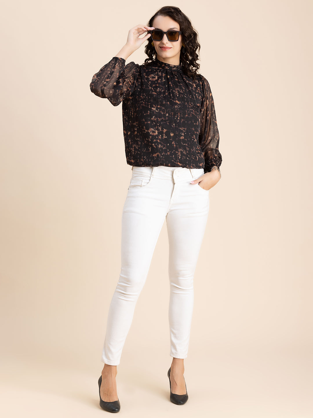 Turtle Neck Formal Chiffon
