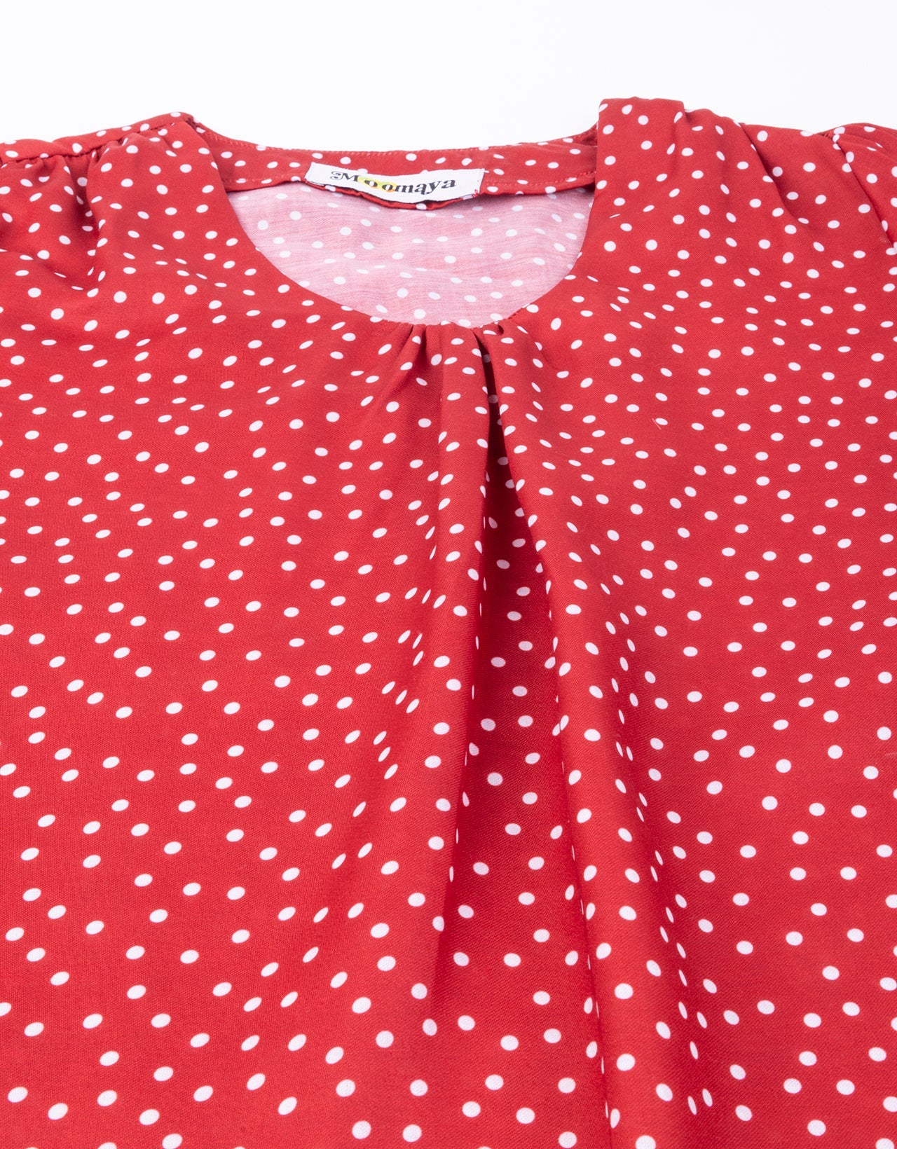 Round Neck Puffed Sleeves