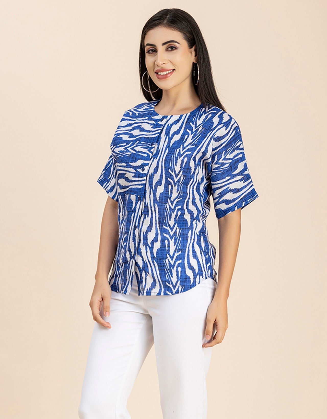 Buttoned Cotton Summer Top