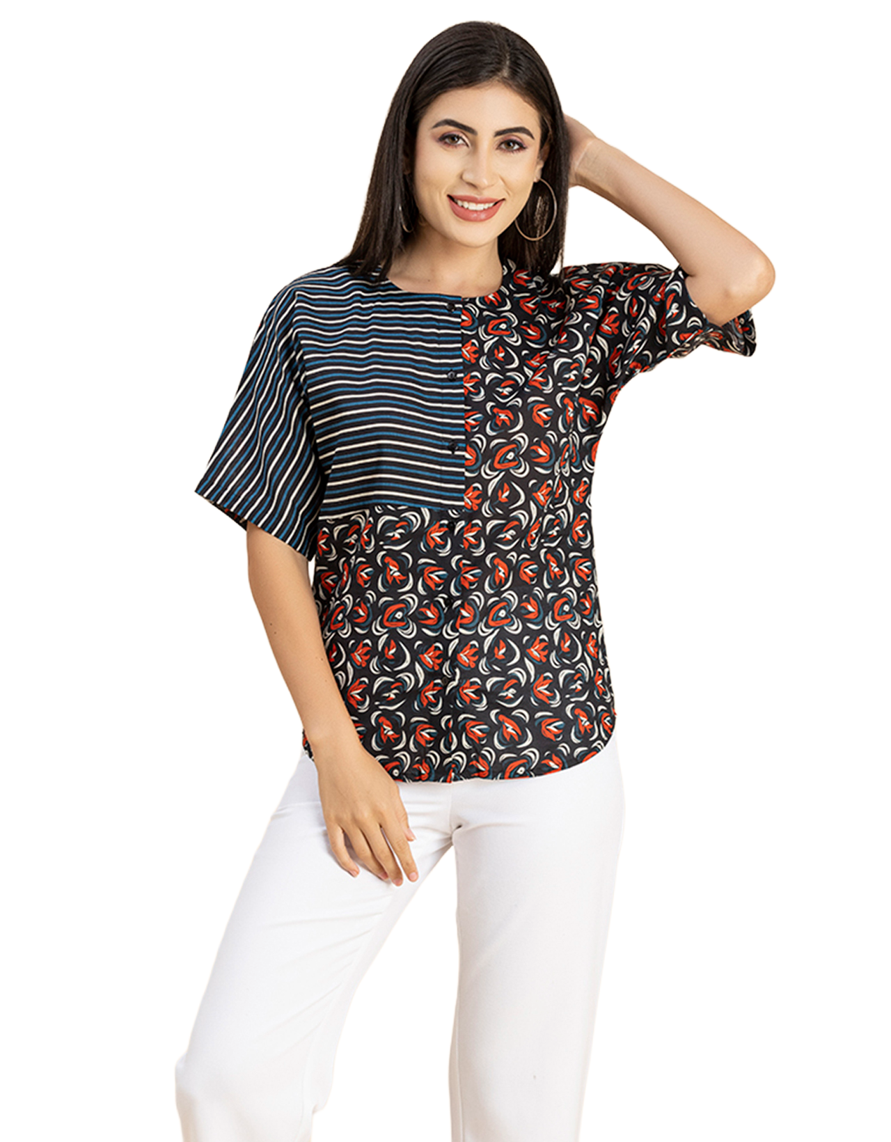 Buttoned Cotton Summer Top