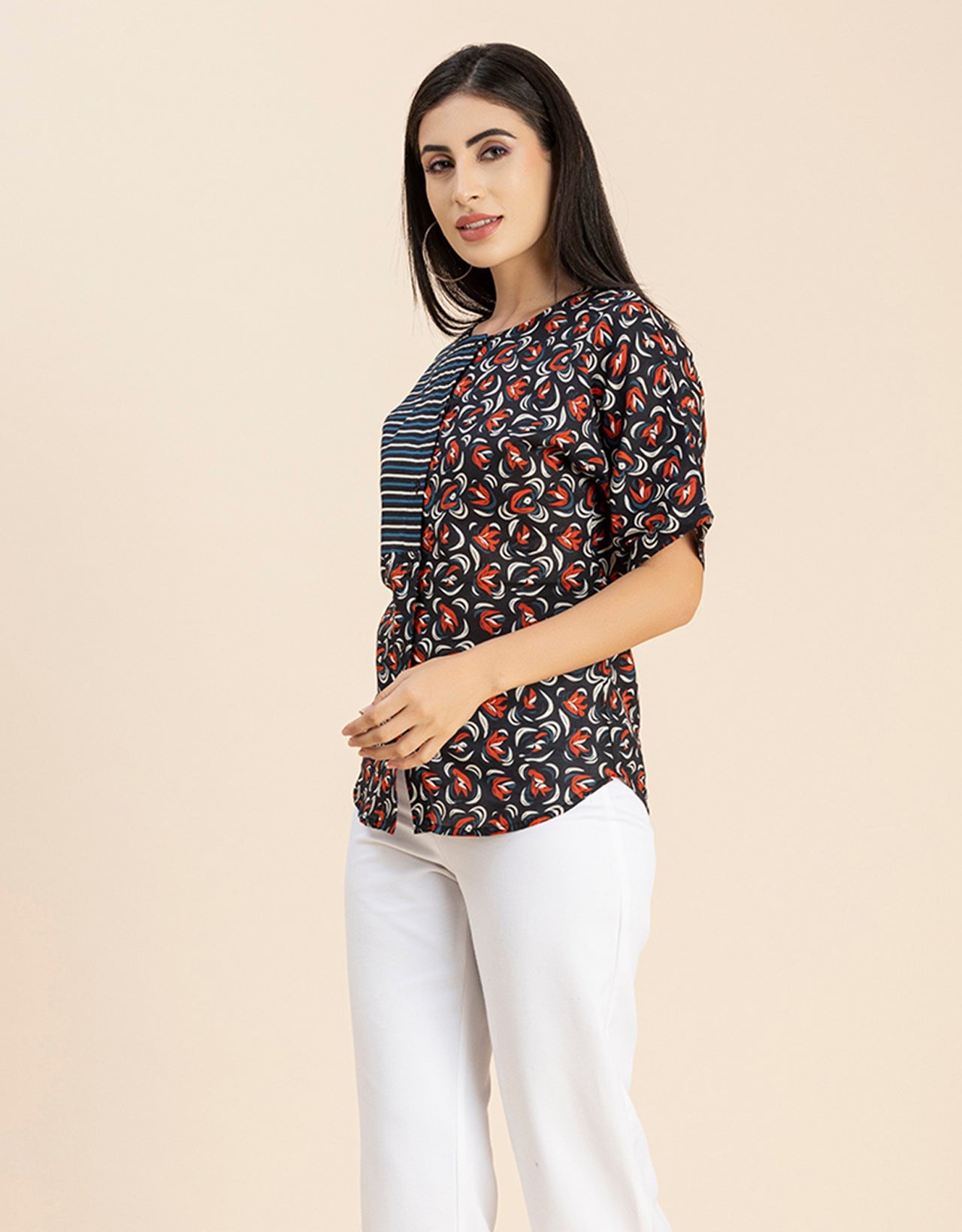 Buttoned Cotton Summer Top
