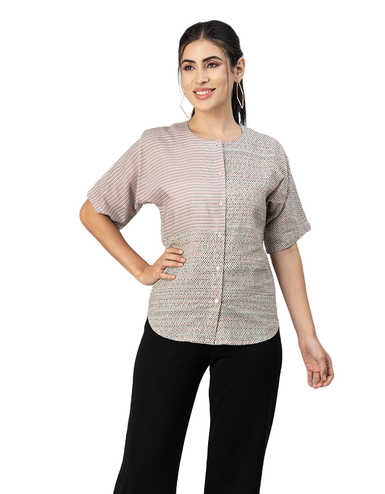 Buttoned Cotton Summer Top