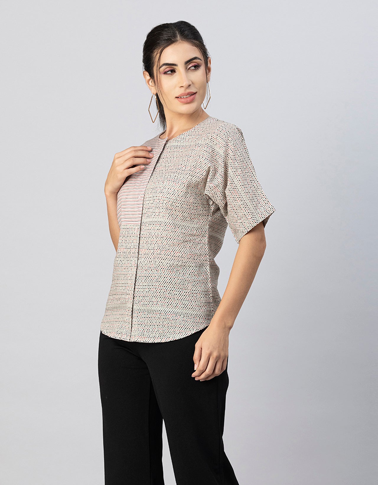 Buttoned Cotton Summer Top