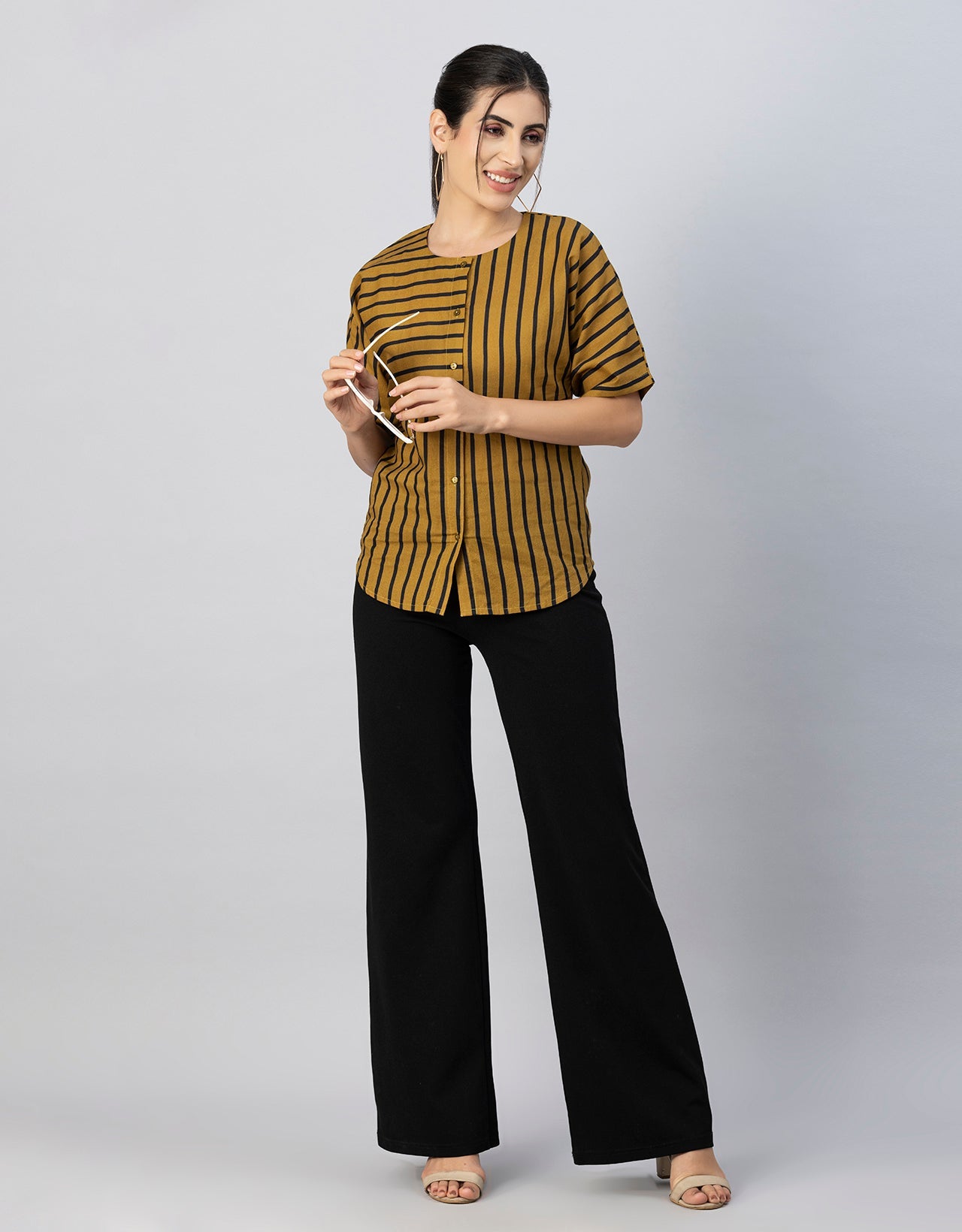 Buttoned Cotton Summer Top