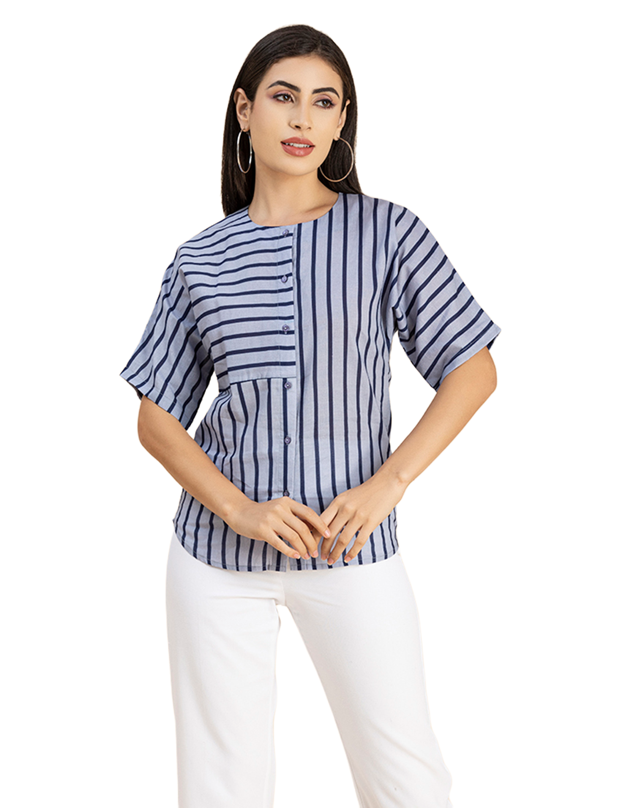 Buttoned Cotton Summer Top