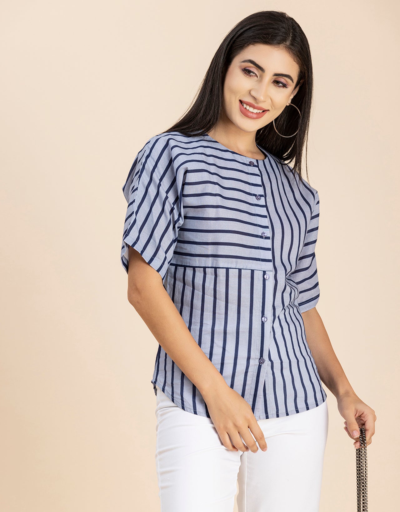 Buttoned Cotton Summer Top