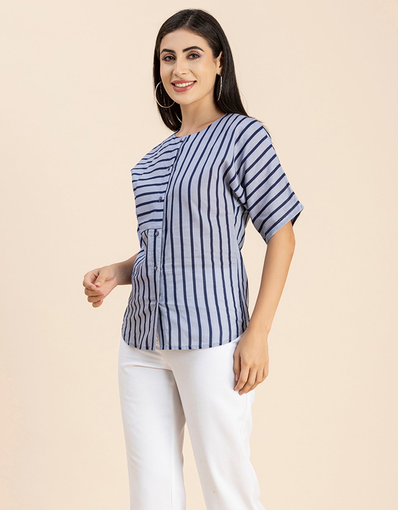 Buttoned Cotton Summer Top
