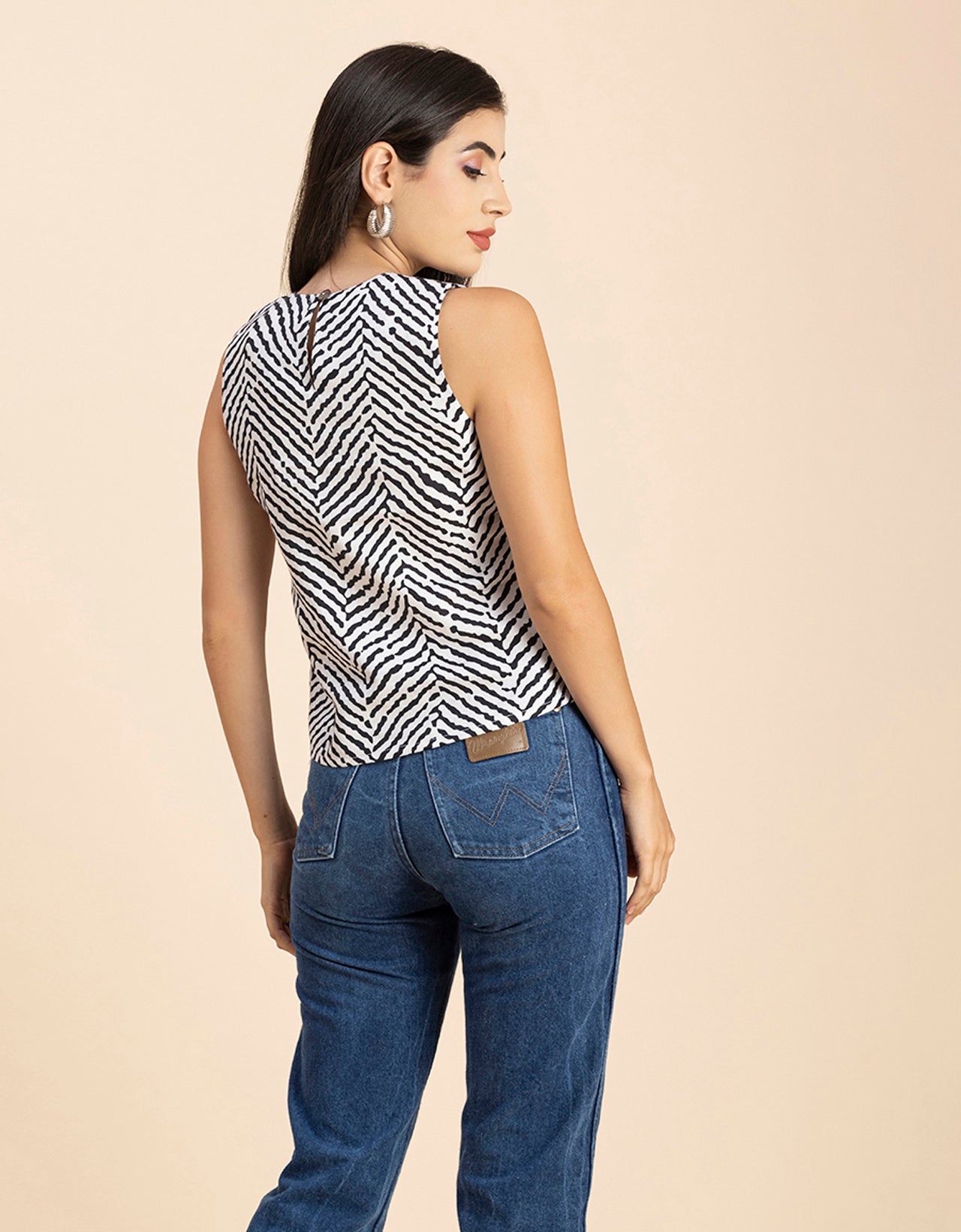 Side-Buttoned Sleeveless Top