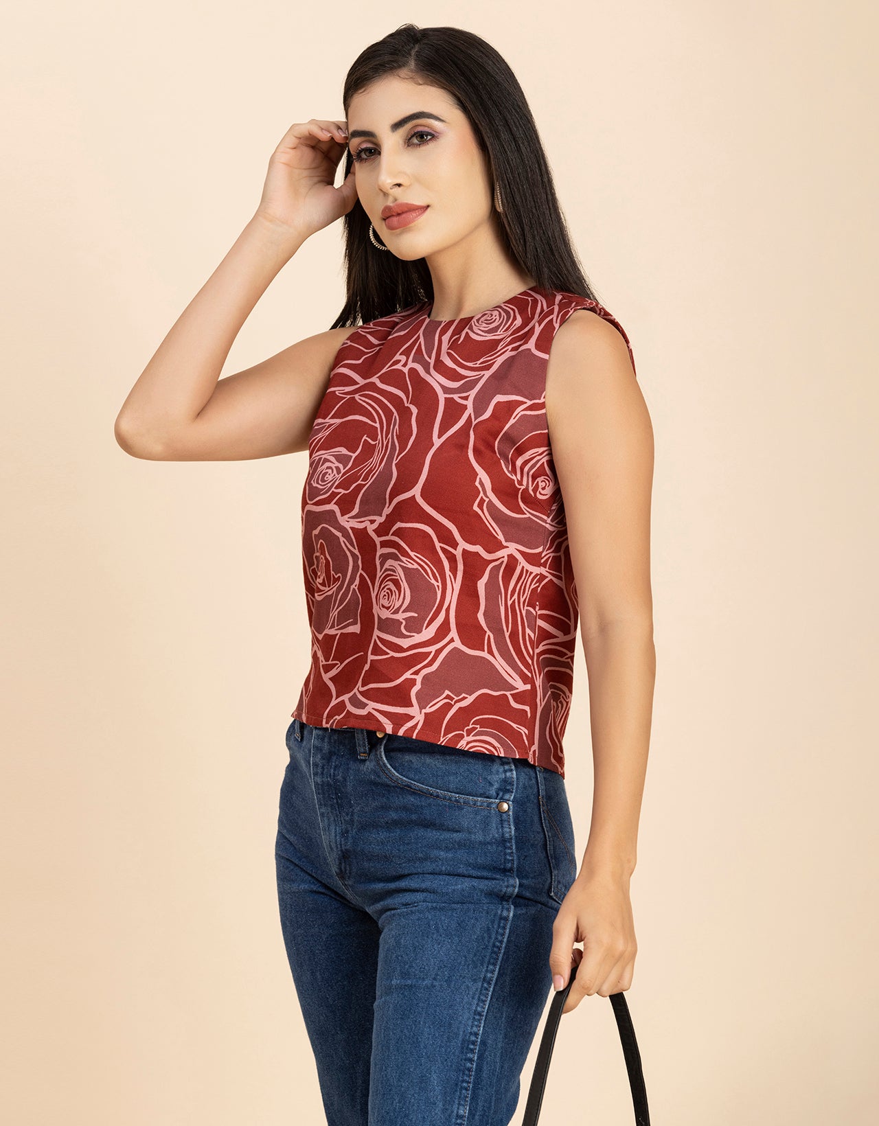 Side-Buttoned Sleeveless Top