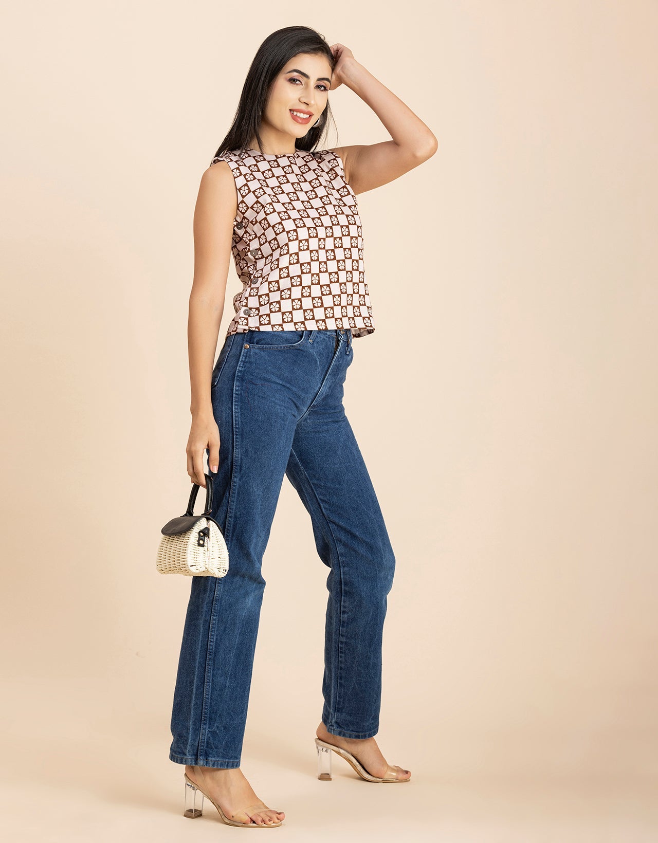Side-Buttoned Sleeveless Top