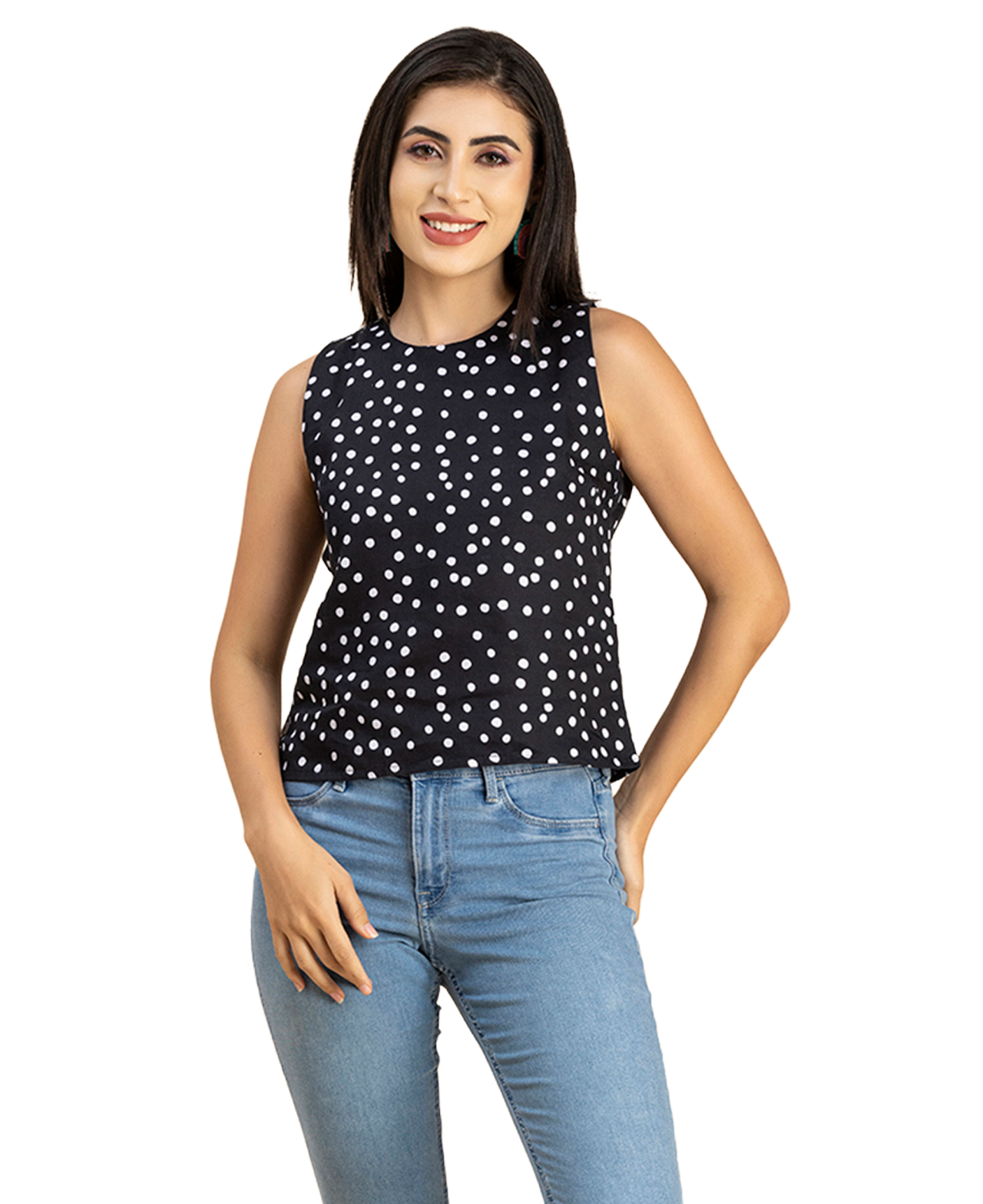 Side-Buttoned Sleeveless Top