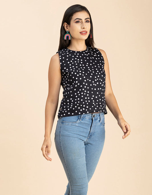 Side-Buttoned Sleeveless Top