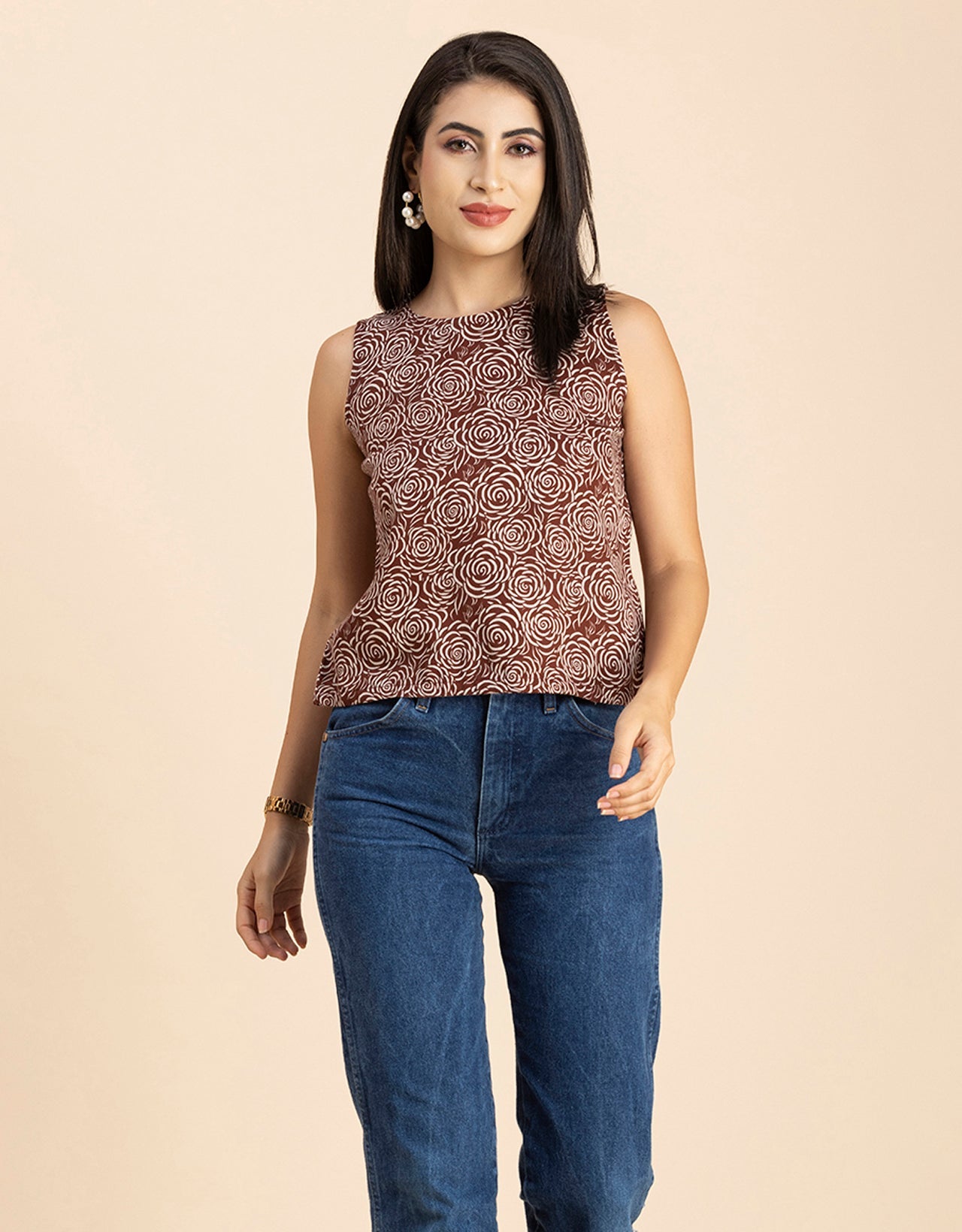 Split Back Sleeveless Top