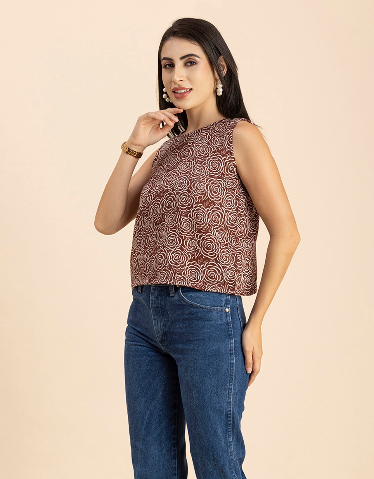 Split Back Sleeveless Top