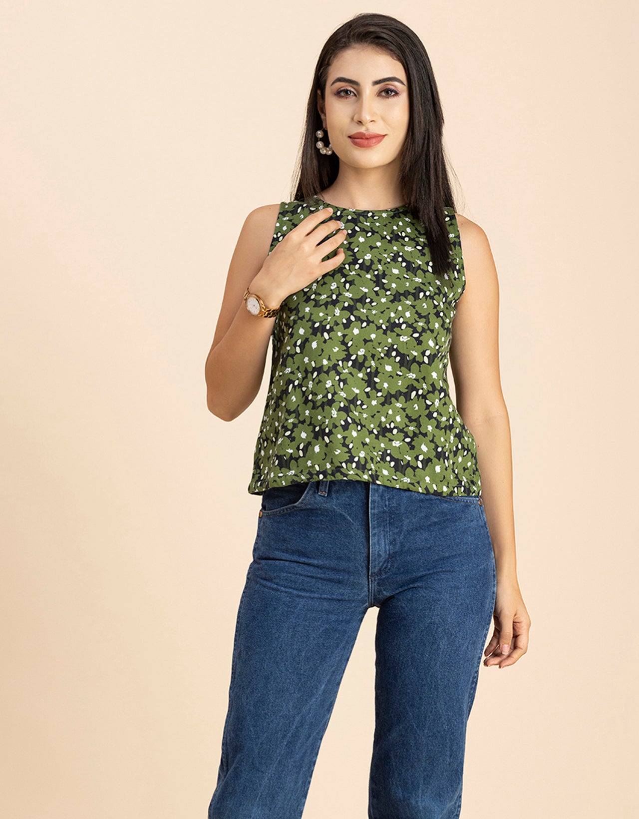 Split Back Sleeveless Top