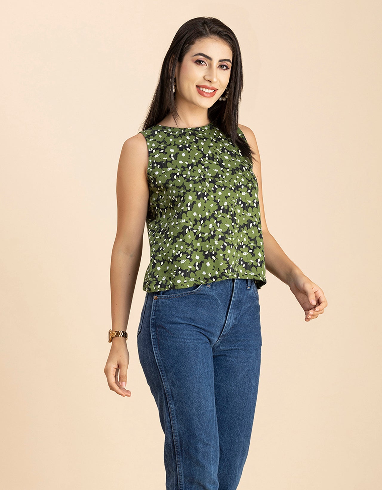 Split Back Sleeveless Top