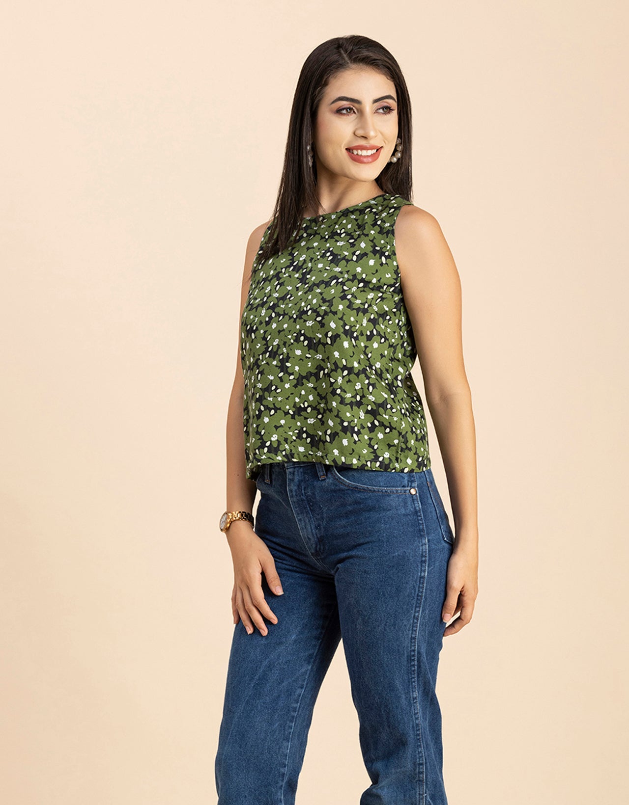 Split Back Sleeveless Top