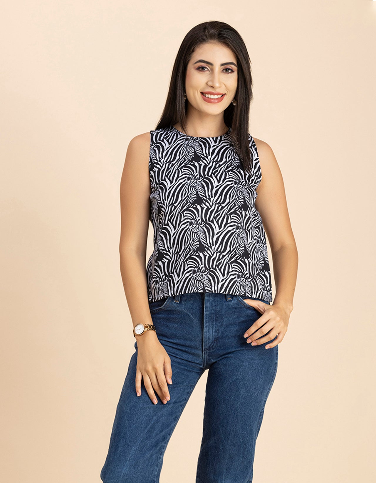 Split Back Sleeveless Top