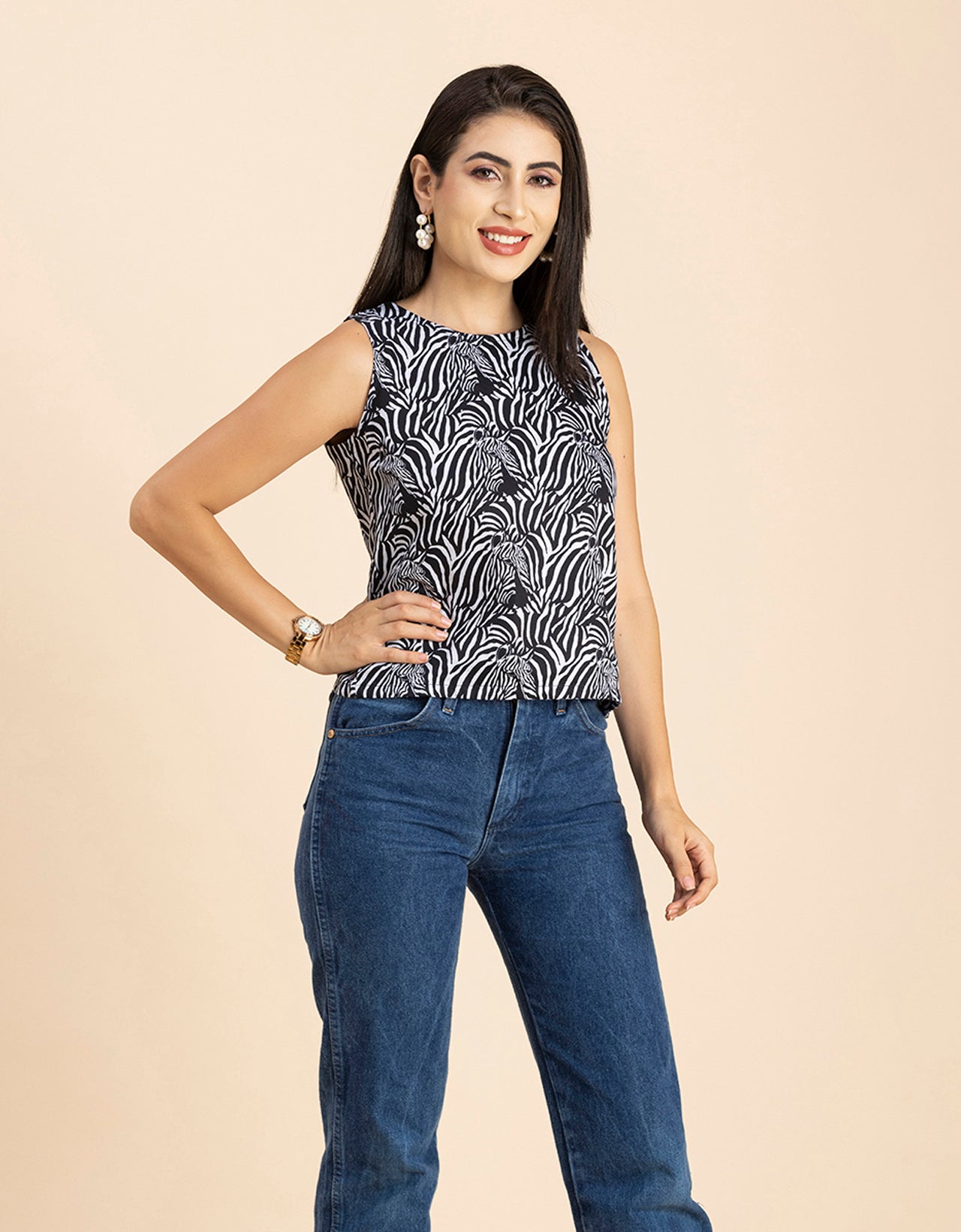 Split Back Sleeveless Top