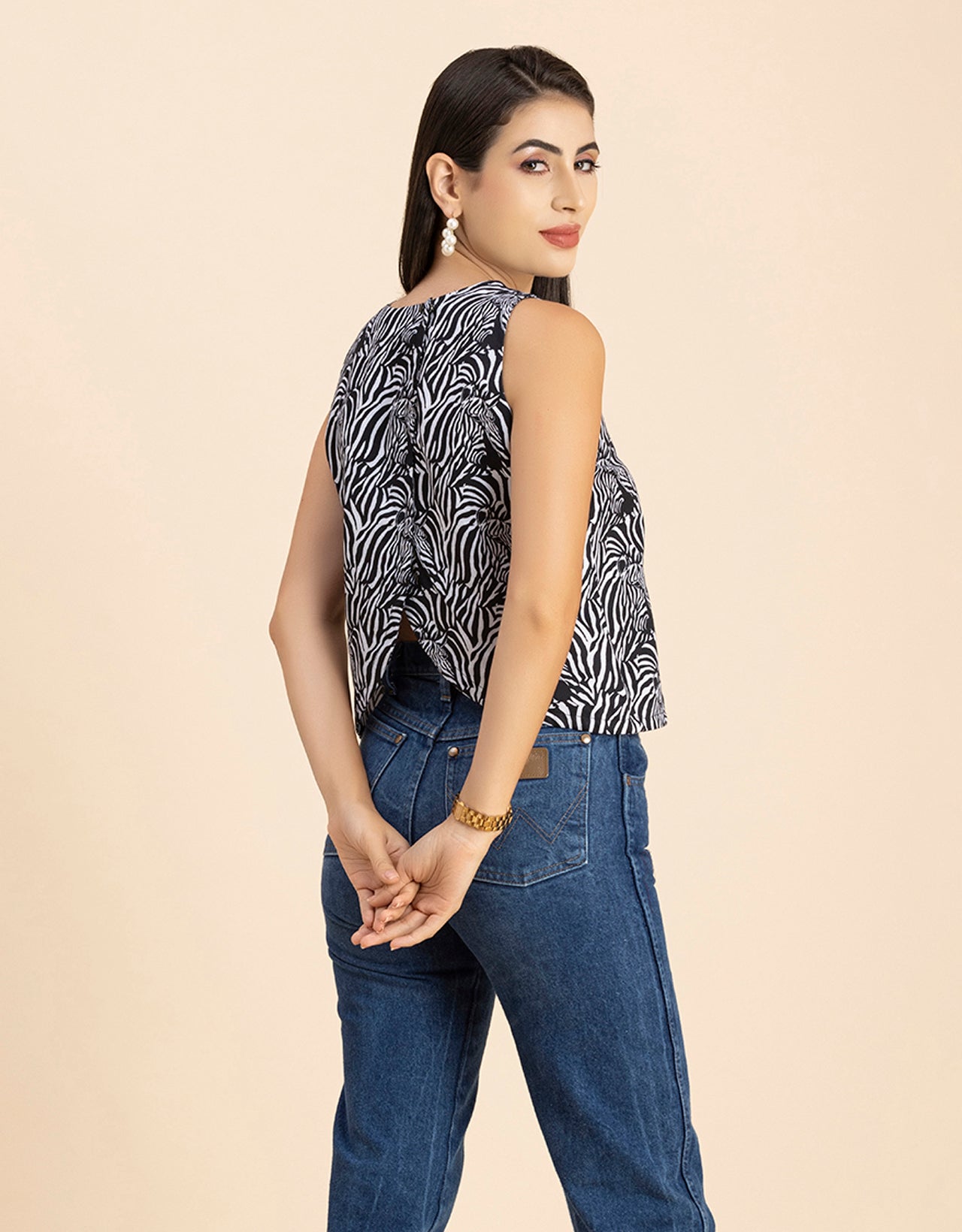 Split Back Sleeveless Top