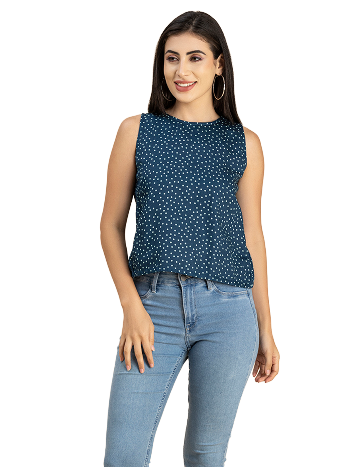 Split Back Sleeveless Top