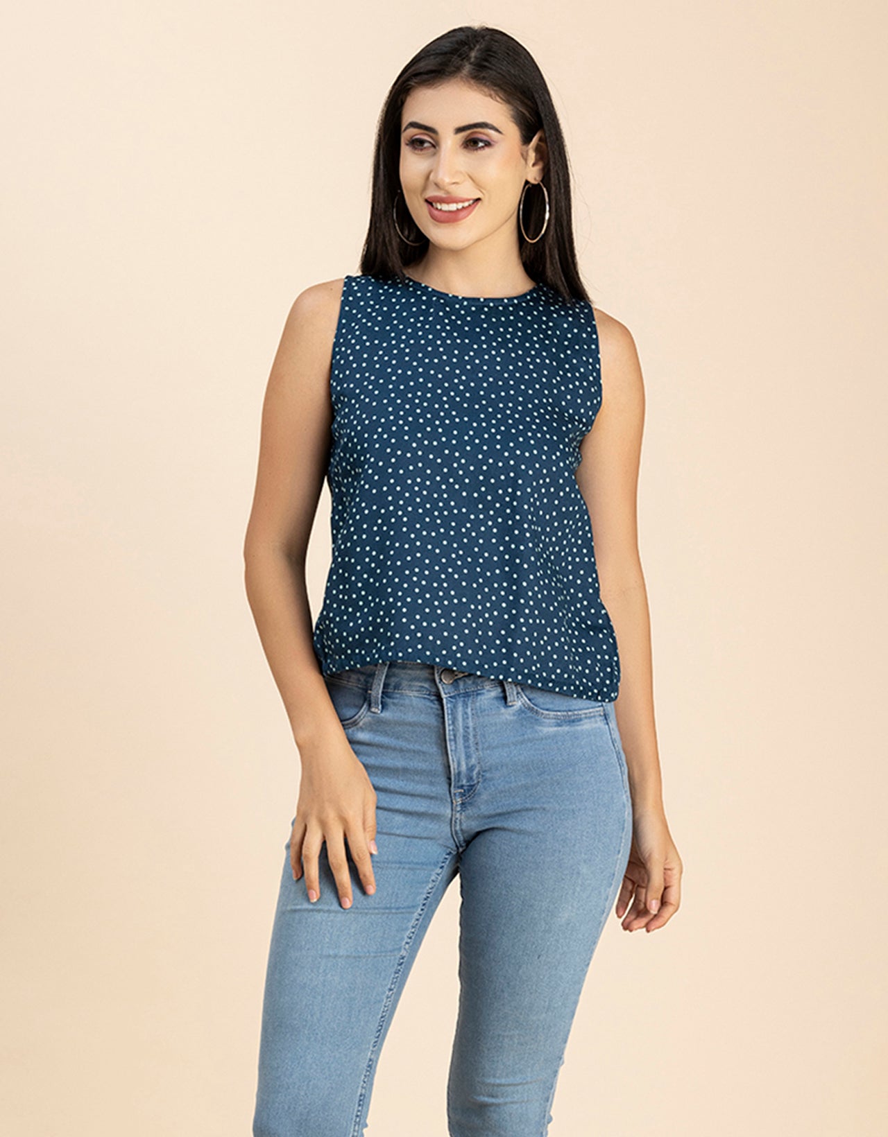 Split Back Sleeveless Top