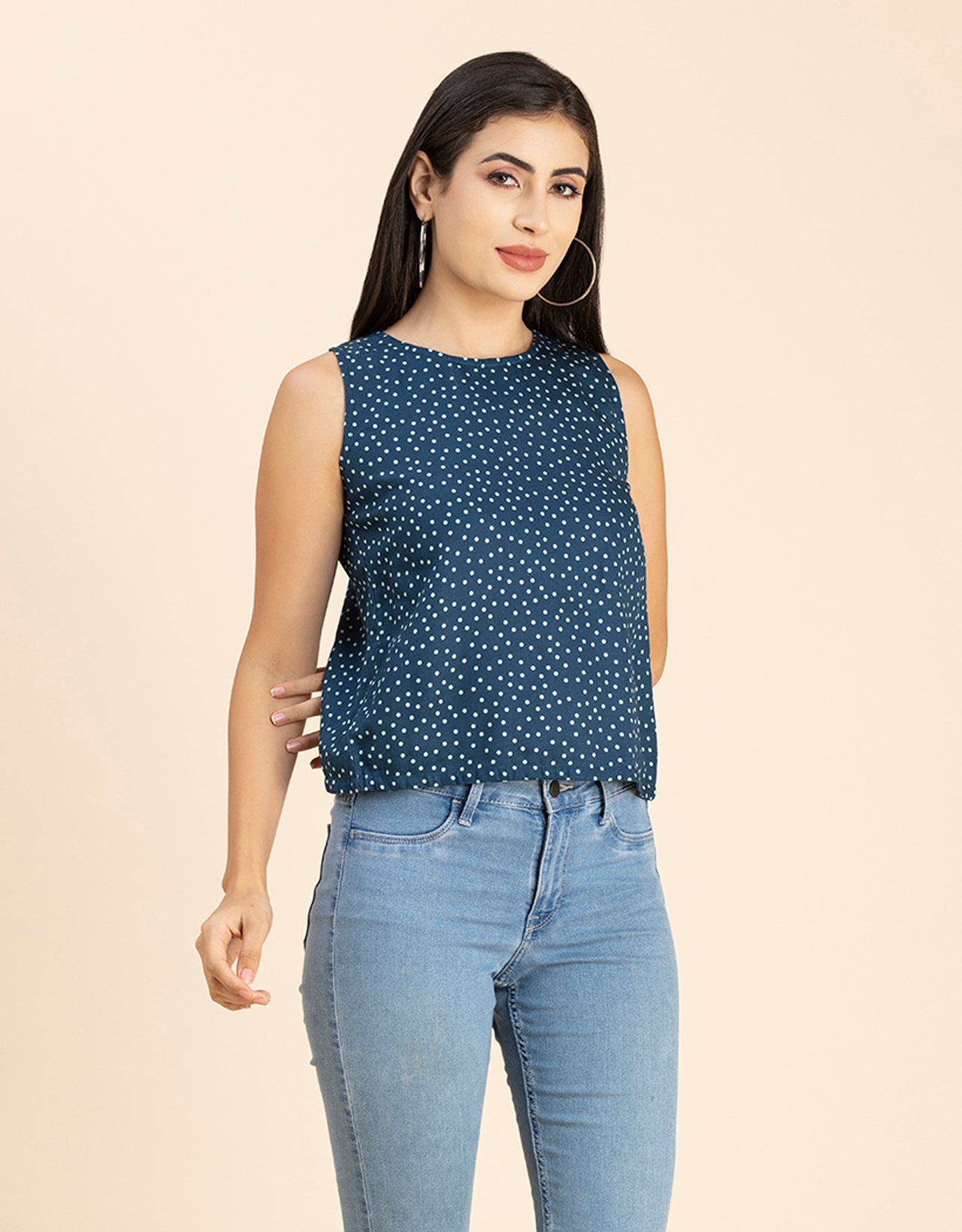 Split Back Sleeveless Top