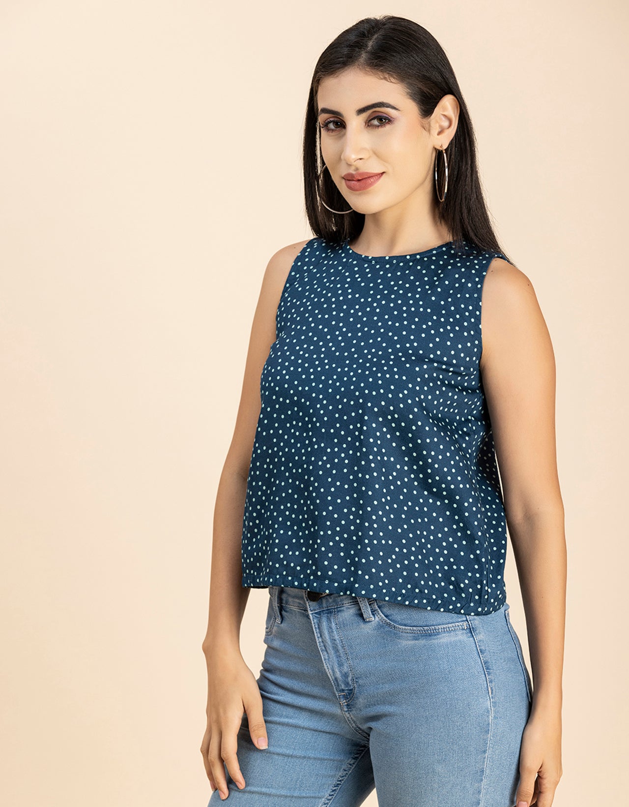 Split Back Sleeveless Top