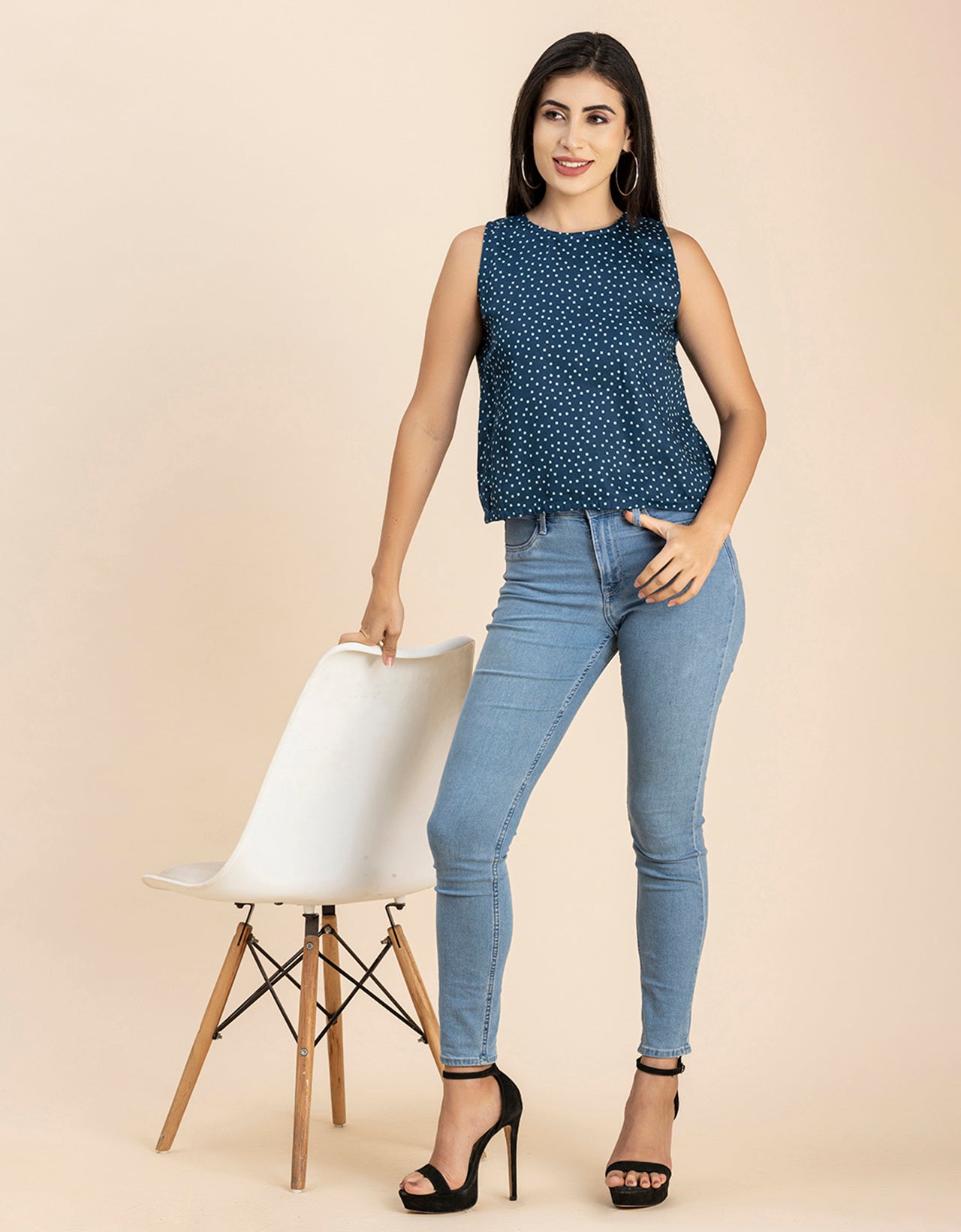 Split Back Sleeveless Top