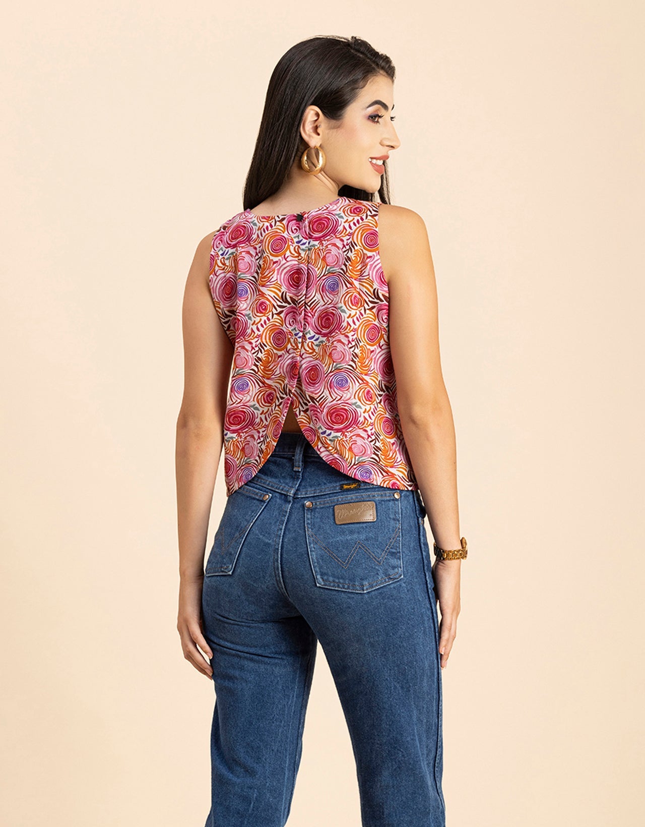 Split Back Sleeveless Top