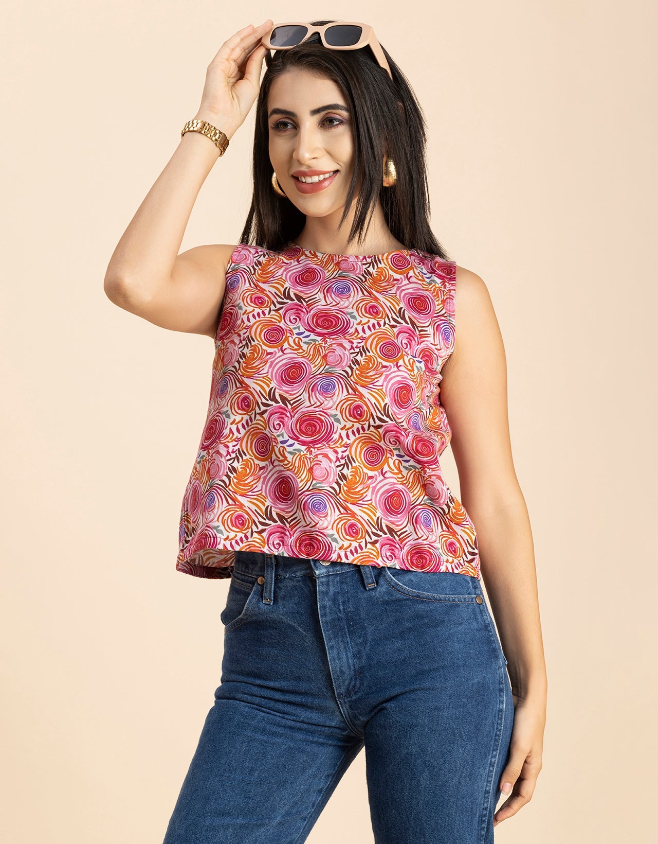Split Back Sleeveless Top