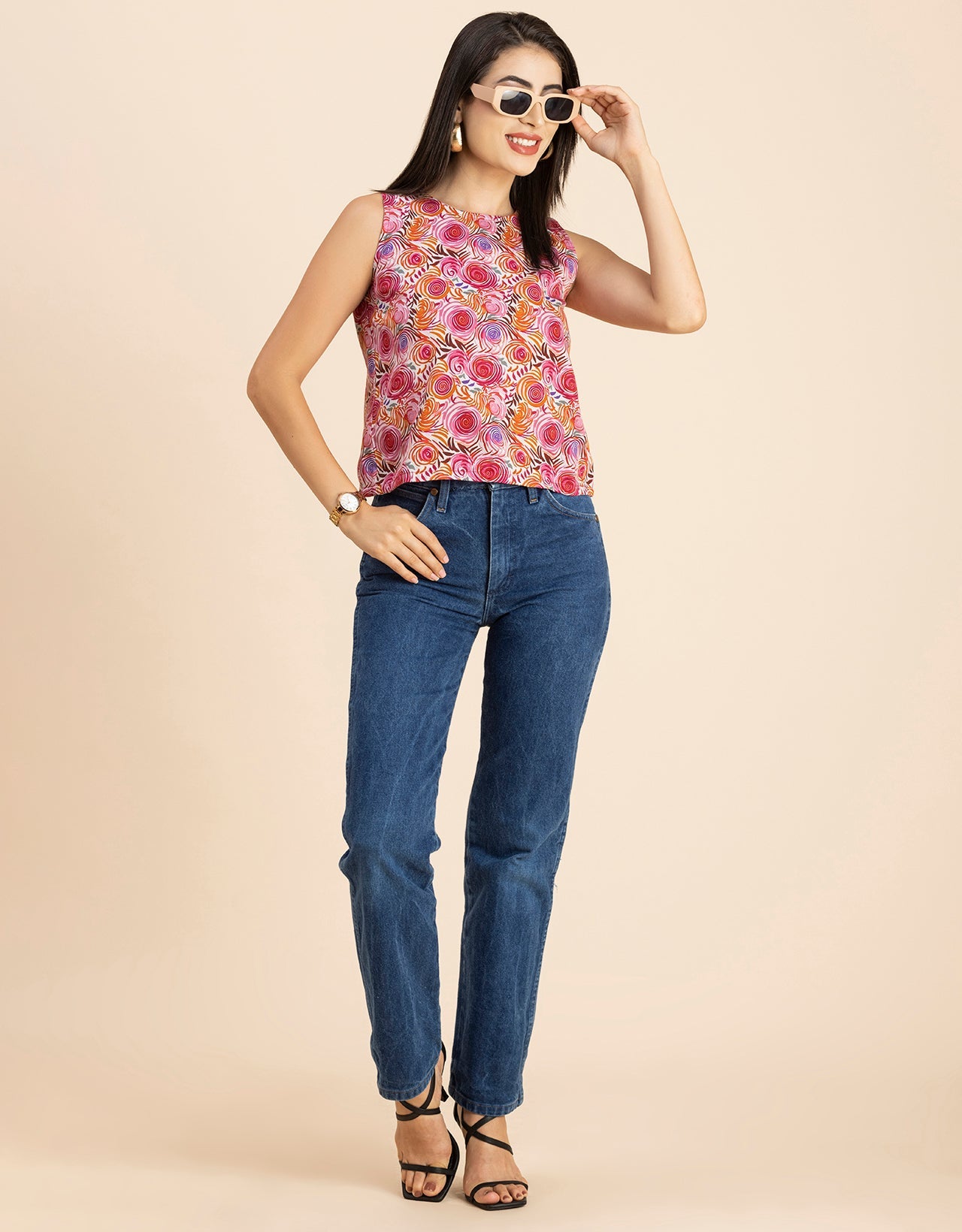 Split Back Sleeveless Top