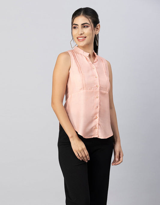 Mandarin Collar Sleeveless