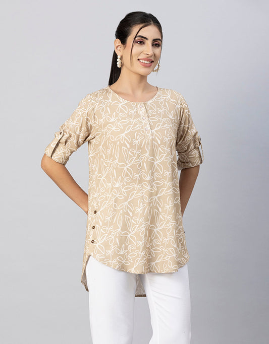 Round Neck Button Placket