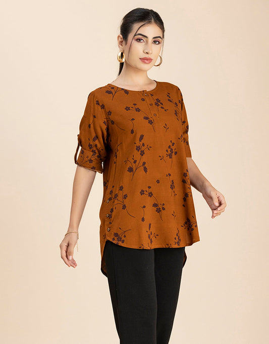 Round Neck Button Placket