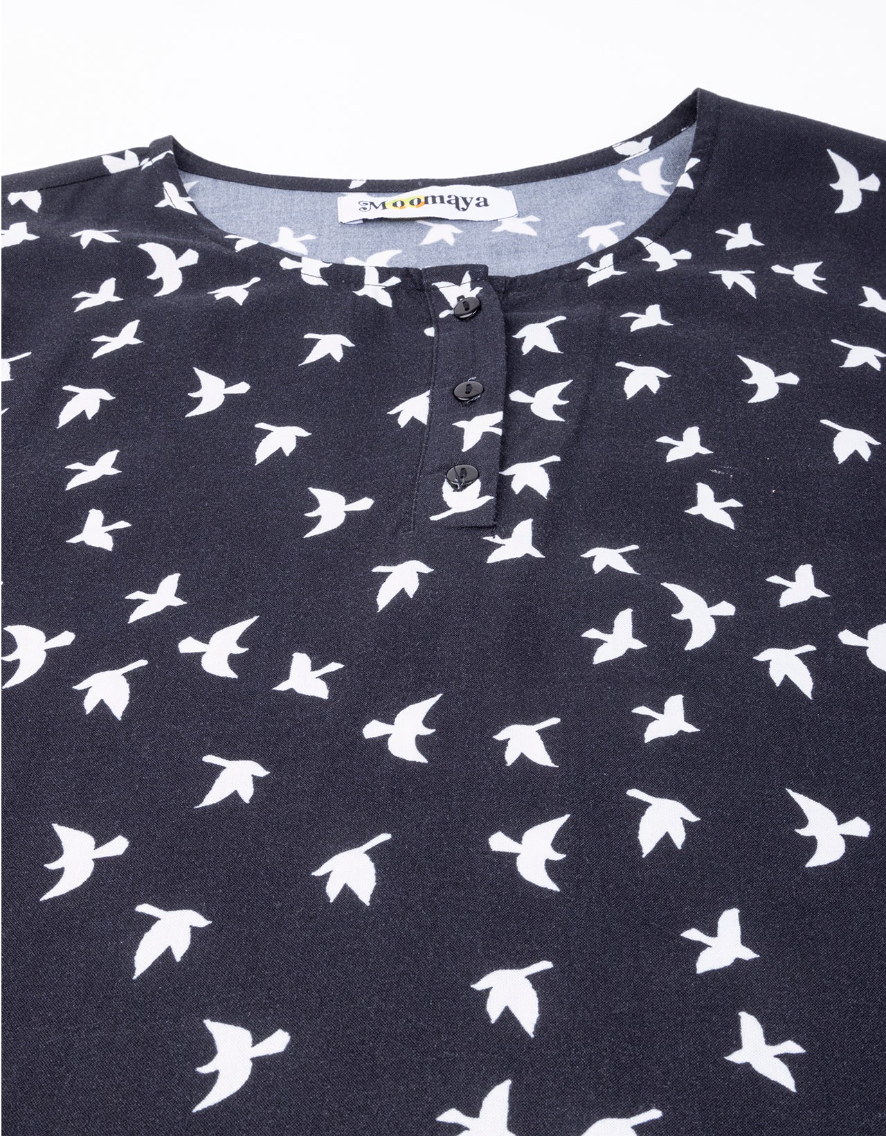 Round Neck Button Placket