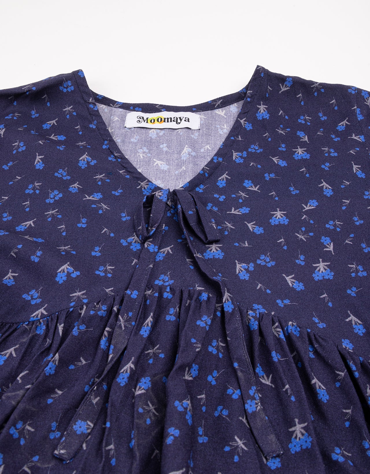 Printed V-Neck Peplum Top
