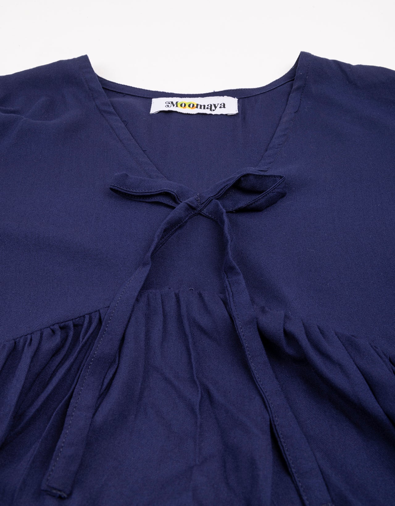 Printed V-Neck Peplum Top